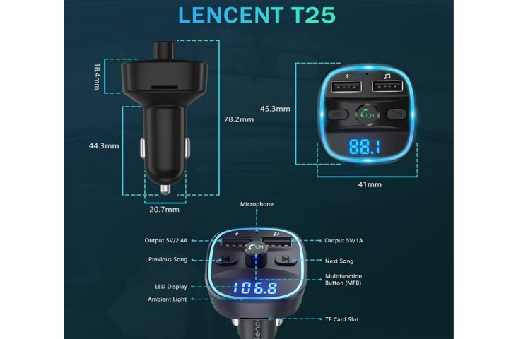 Lecent T25 per vivavaoce bluetooth