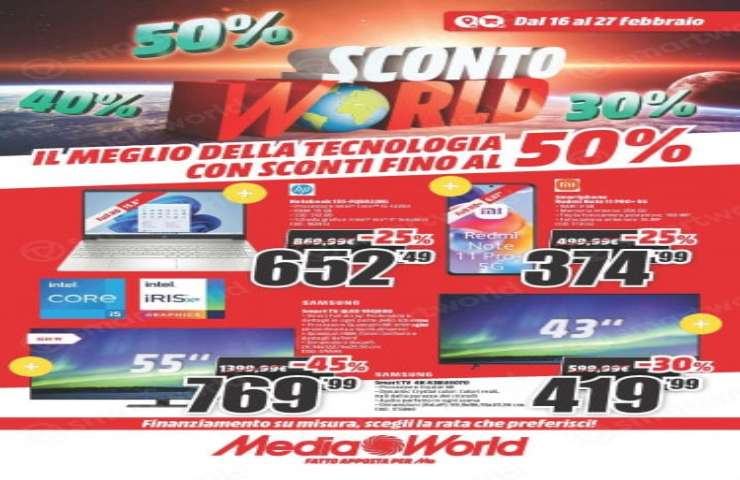 Sconto World offerta di Mediaworld