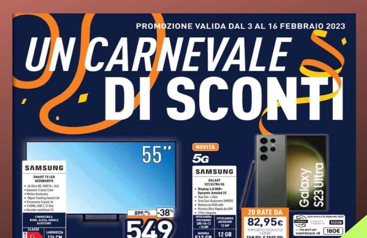 Offerte di Carnevale da parte di Unieuro